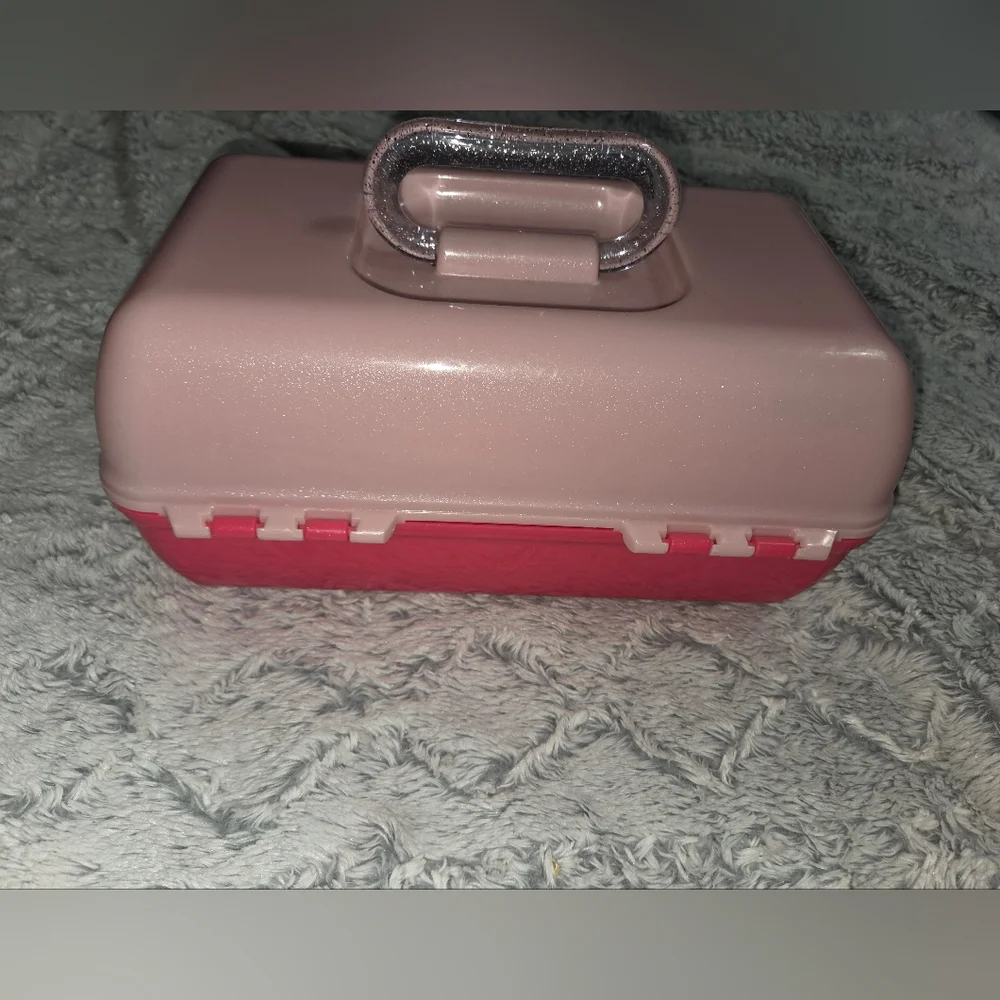 Caboodles Pink Two-Tone Glitter Cosmetic Case